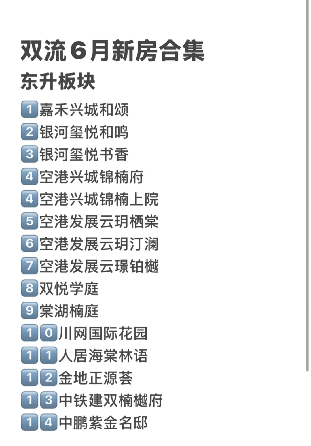 最近双流东升看房的楼盘
