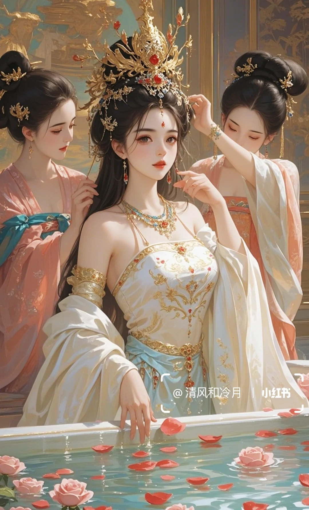 娘娘几日劳累，这香汤一泡，最是解乏～