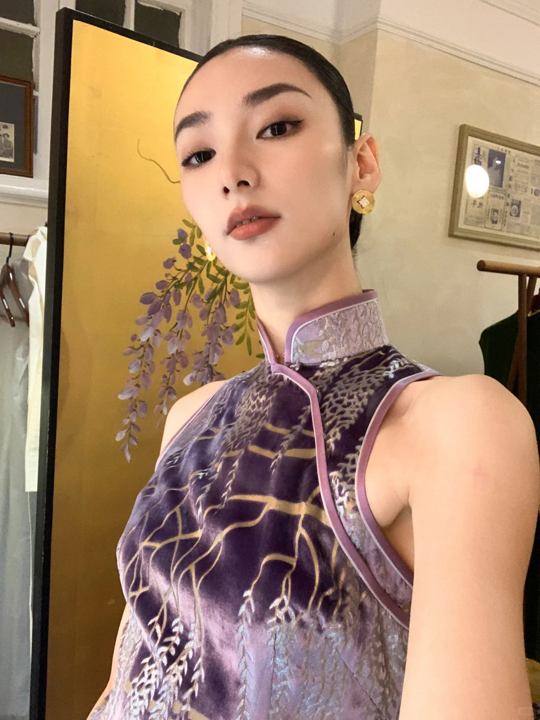 最近痴迷旗袍，试上了曼玉同款