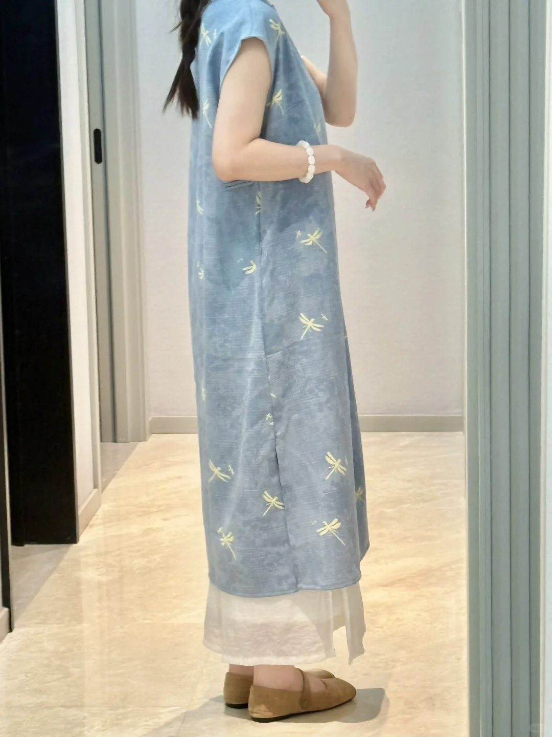 新中式国风｜书香大小姐 雾霾蓝小蜻蜓旗袍✨