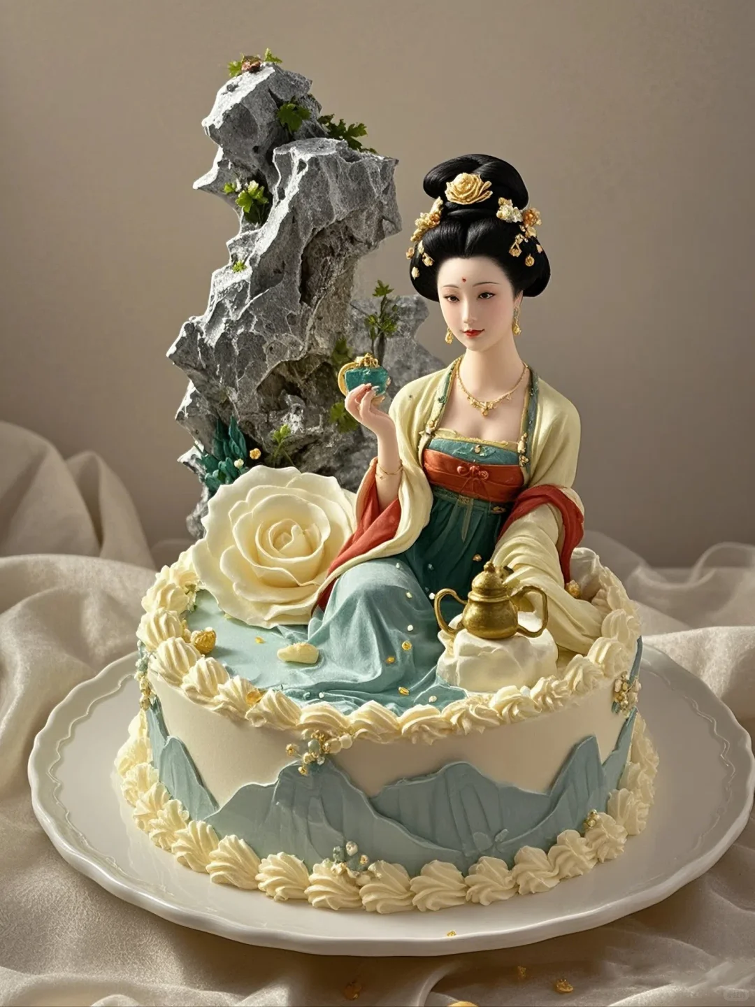创意翻糖古典美人造型蛋糕🍰