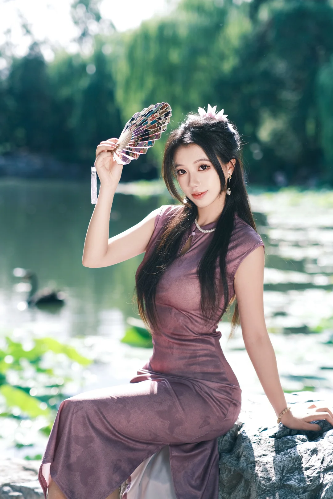 当清华女大第一次穿旗袍拍照