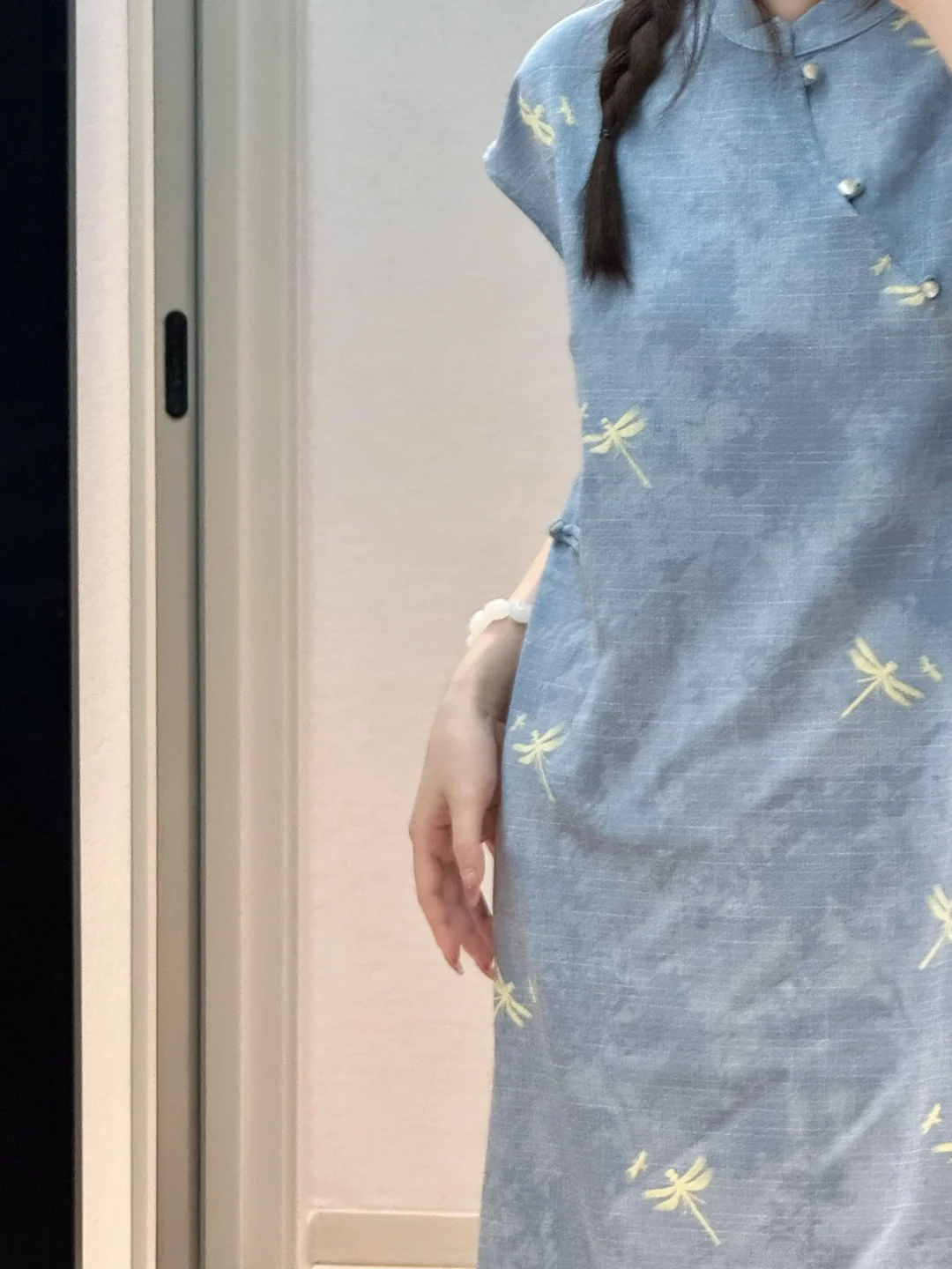 新中式国风｜书香大小姐 雾霾蓝小蜻蜓旗袍✨