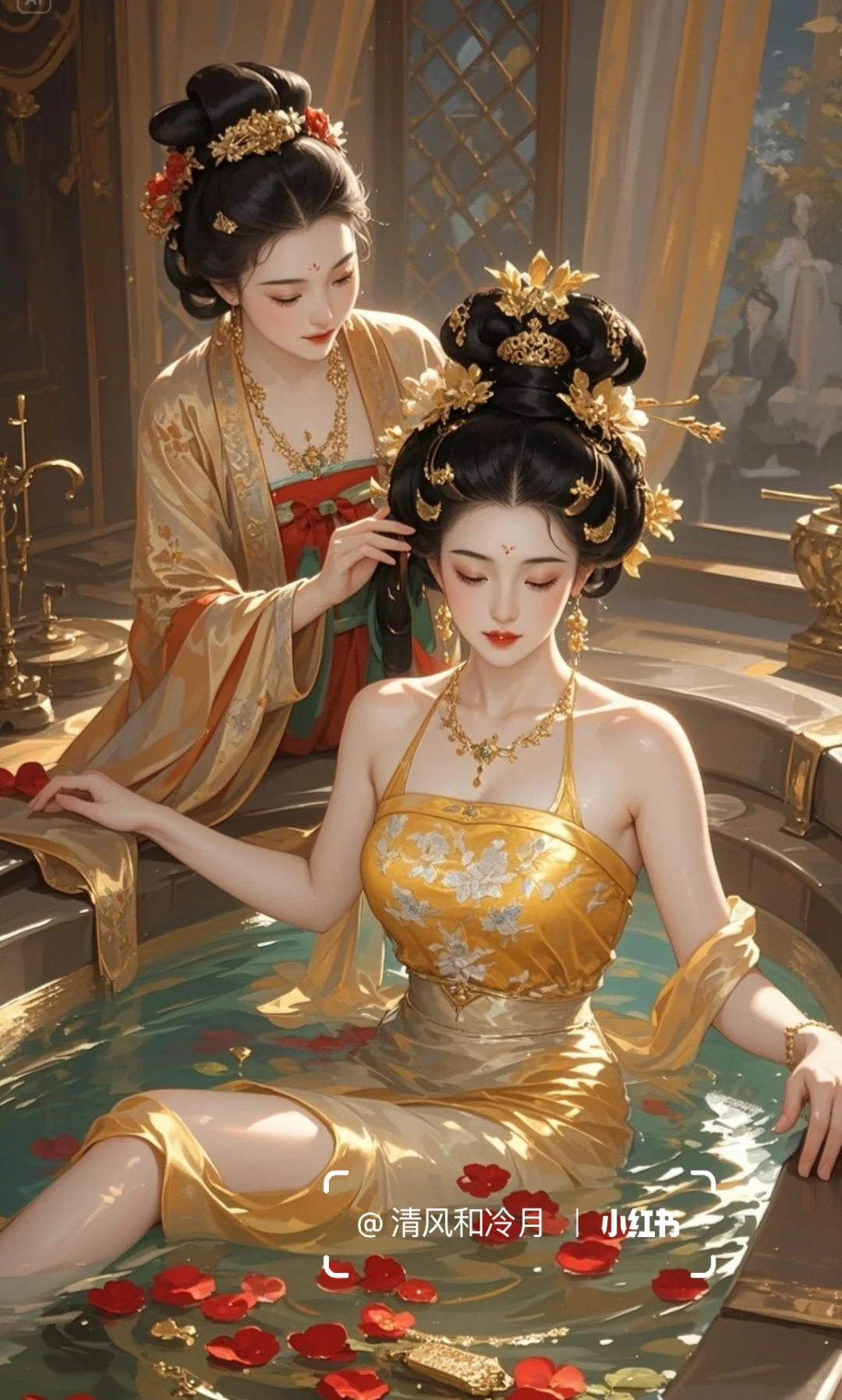 娘娘几日劳累，这香汤一泡，最是解乏～