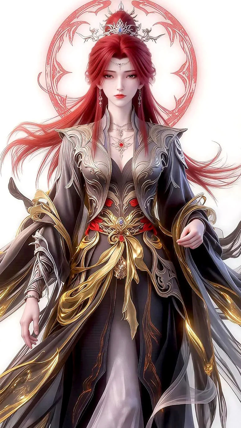 女神壁纸｜李慕婉古神红发仙逆手机壁纸