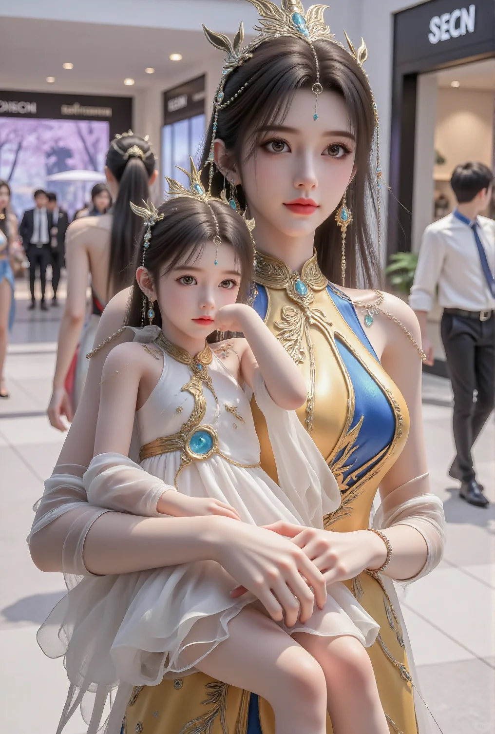 国漫女神完美世界仙凰亲子装美图壁纸