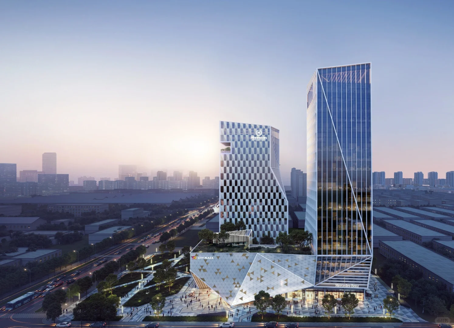 效果图｜现代风格办公楼设计