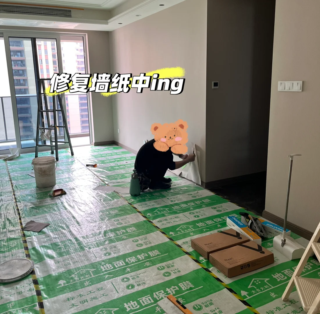 精装房改电位之墙纸修复完成✅