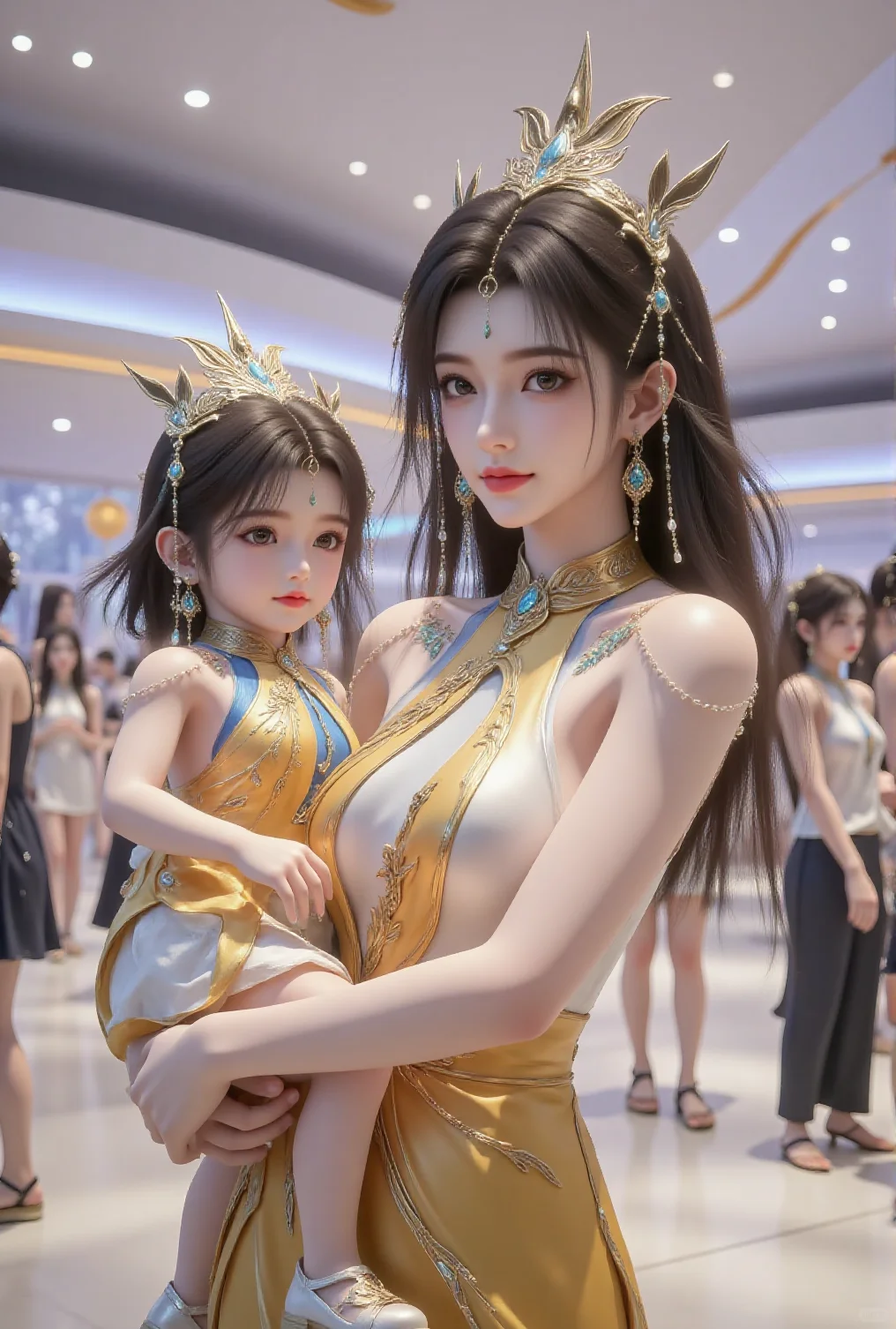 国漫女神完美世界仙凰亲子装美图壁纸
