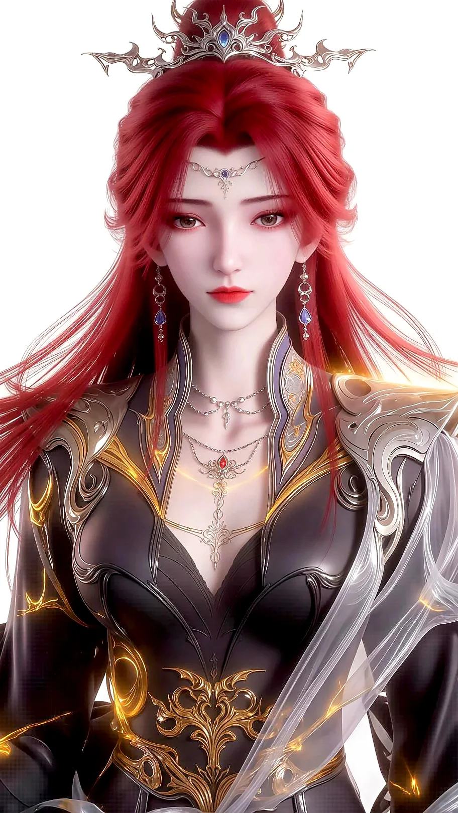 女神壁纸｜李慕婉古神红发仙逆手机壁纸