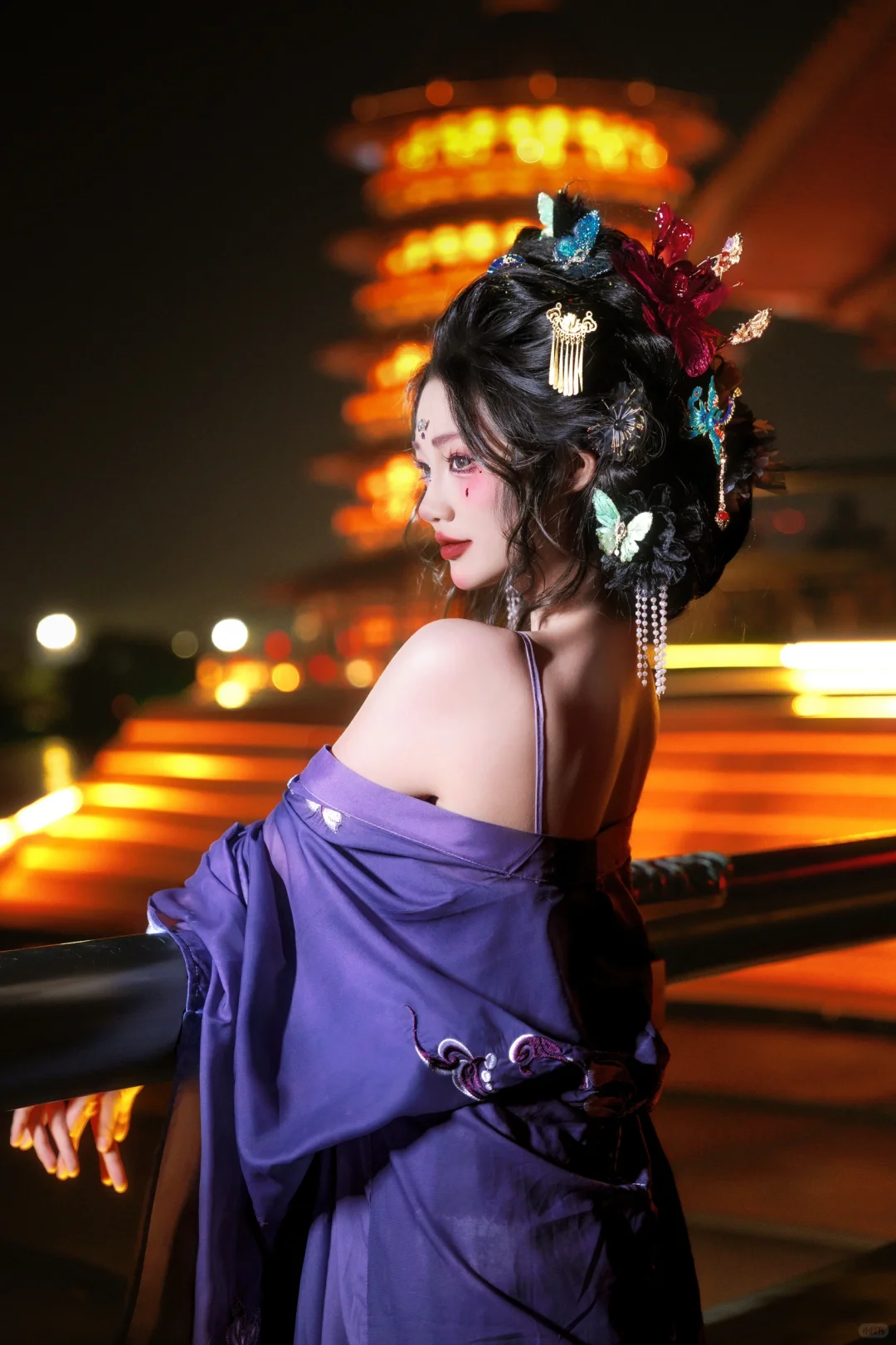 洛阳汉服哪个颜色最妖艳！紫色有人反驳吗❓