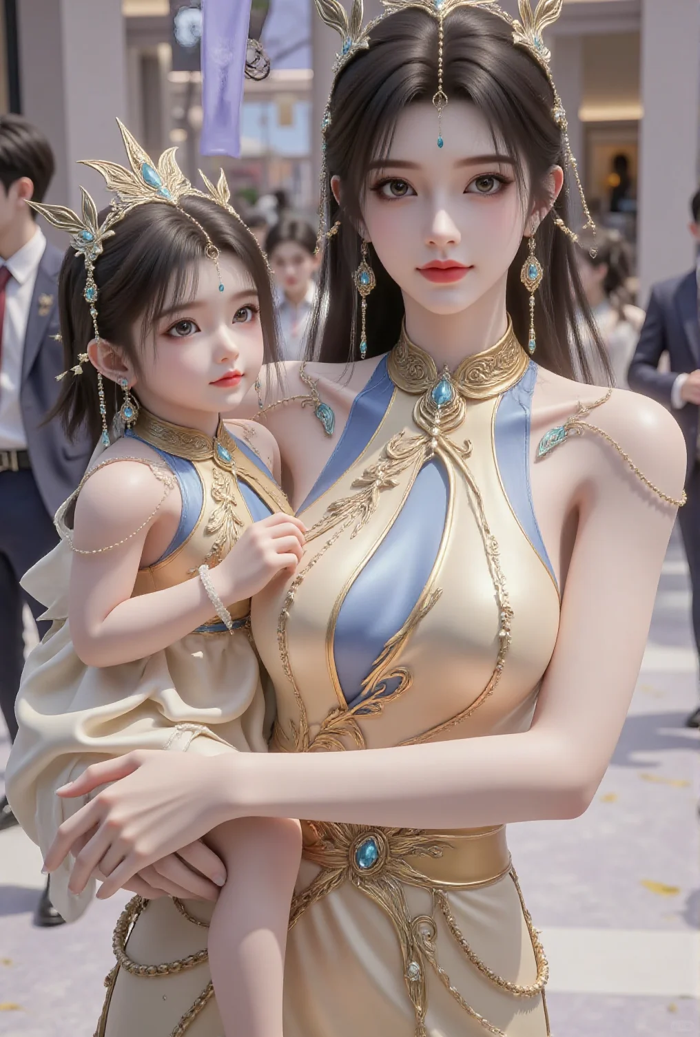 国漫女神完美世界仙凰亲子装美图壁纸