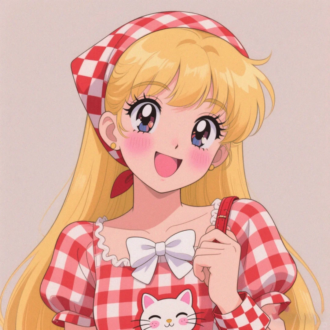 爱心发射！美少女头像！格子款出了好多！