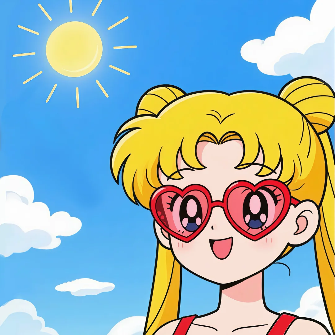 甜妹霸屏！眼镜萌妹sailor moon头像