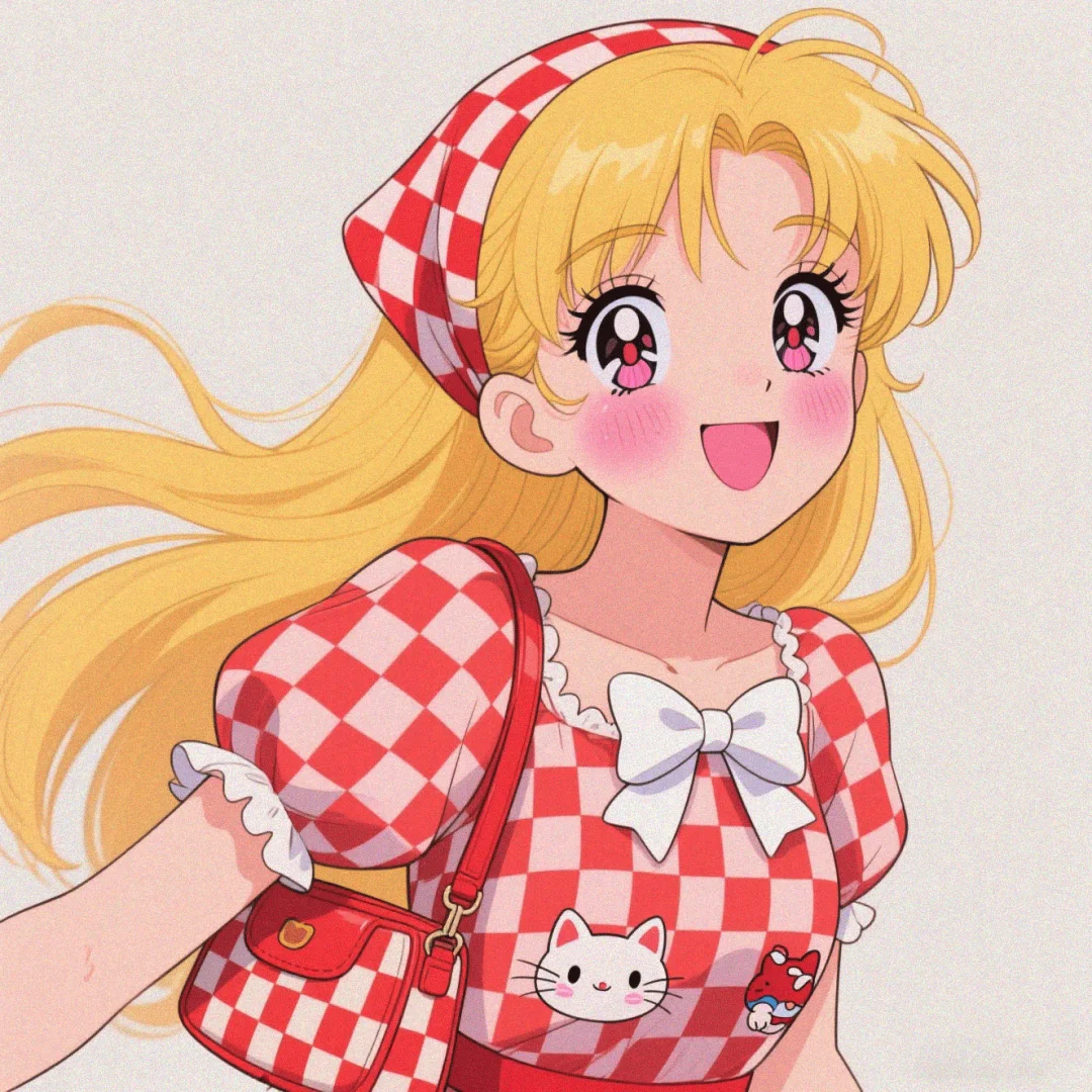 爱心发射！美少女头像！格子款出了好多！