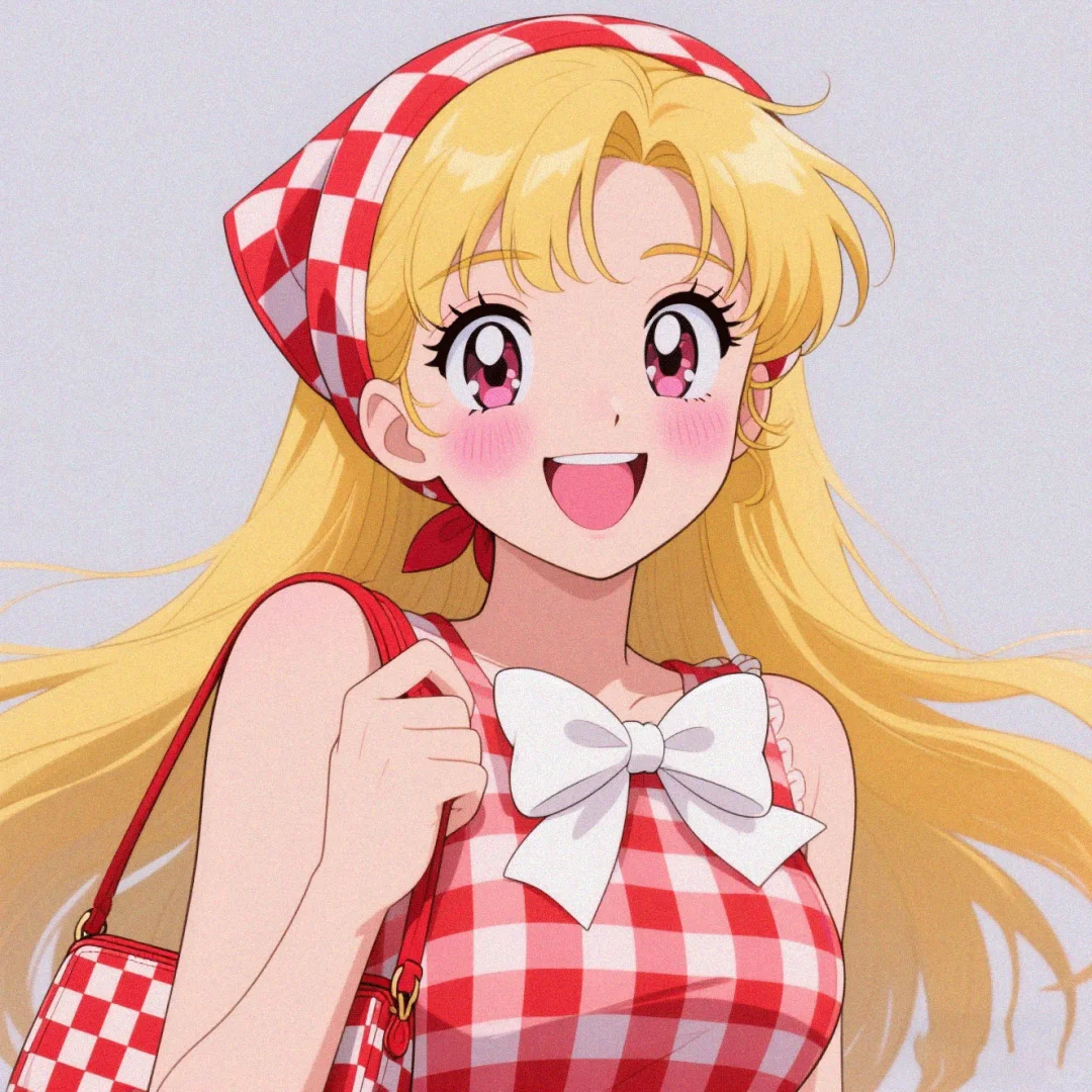 格子美少女头像！超可爱头像。