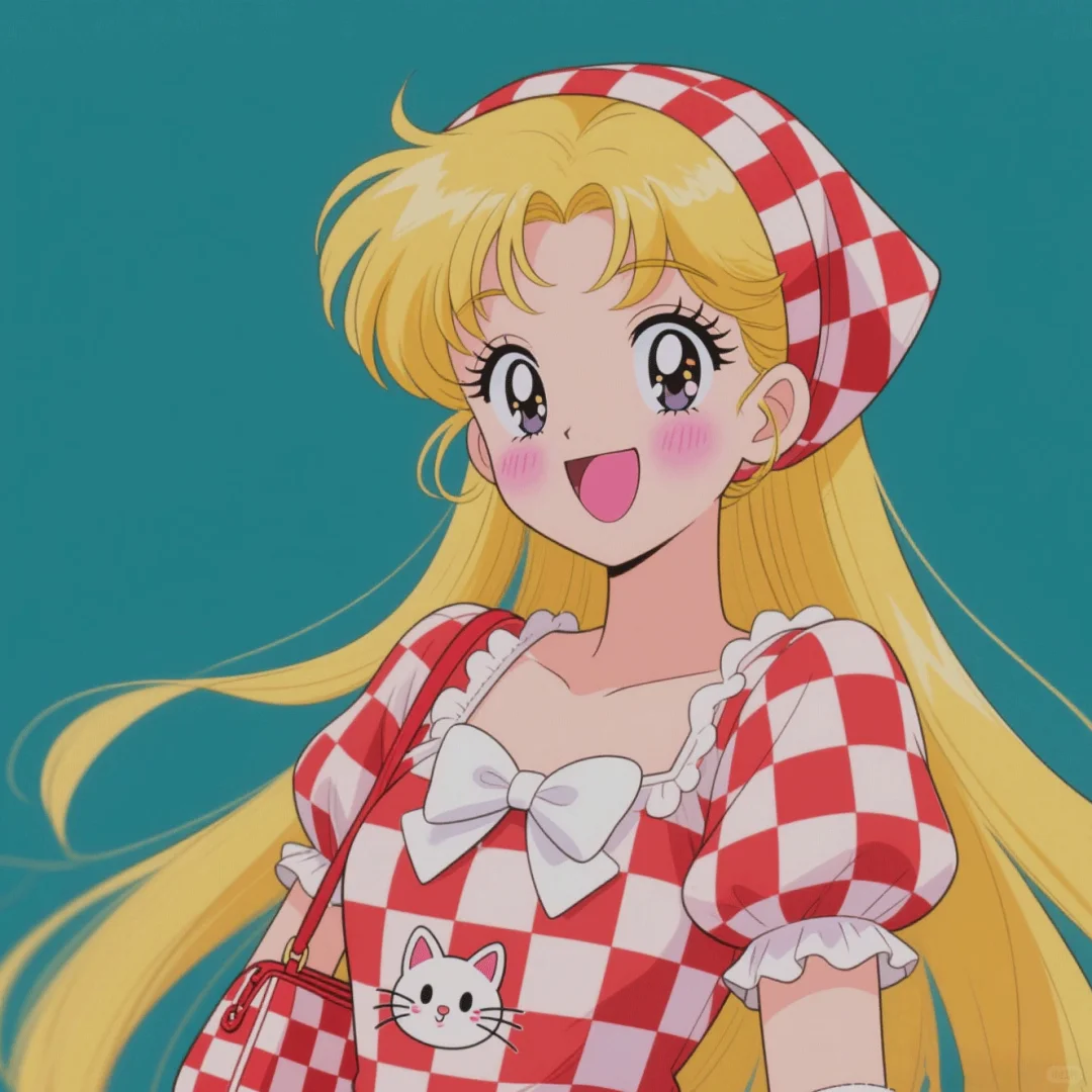 爱心发射！美少女头像！格子款出了好多！