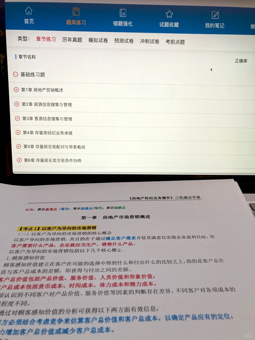 房地产经纪人🔥三色笔记背完直接刷题库