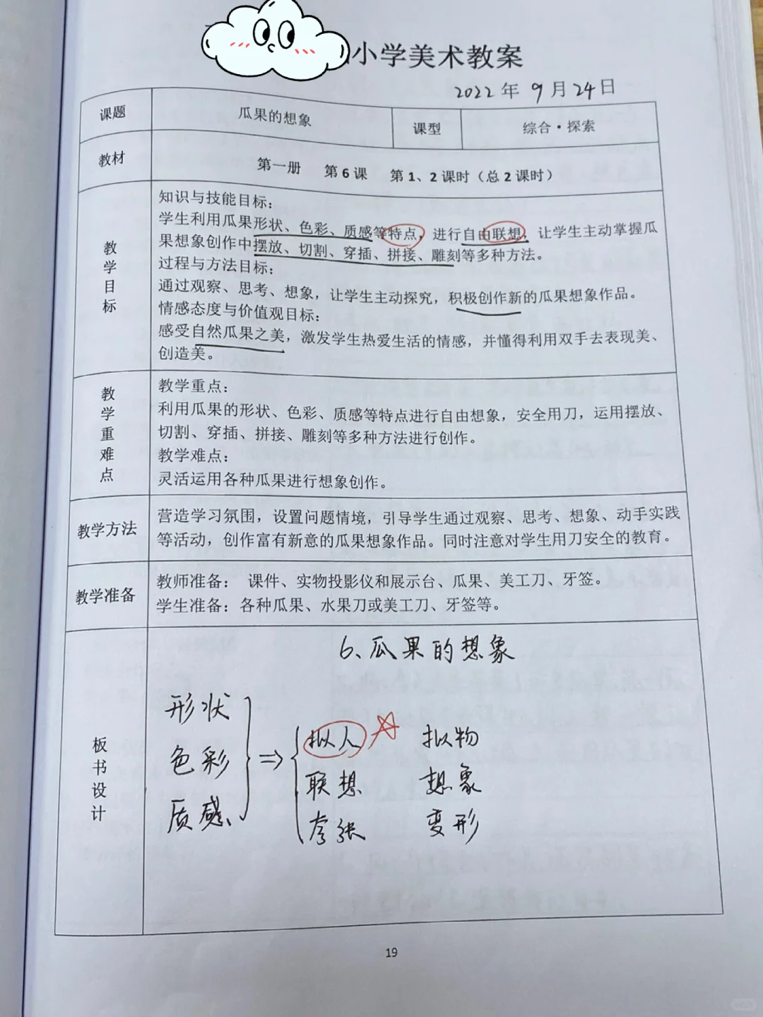🎨美术教案｜《诱人的瓜果》&《瓜果的想象》