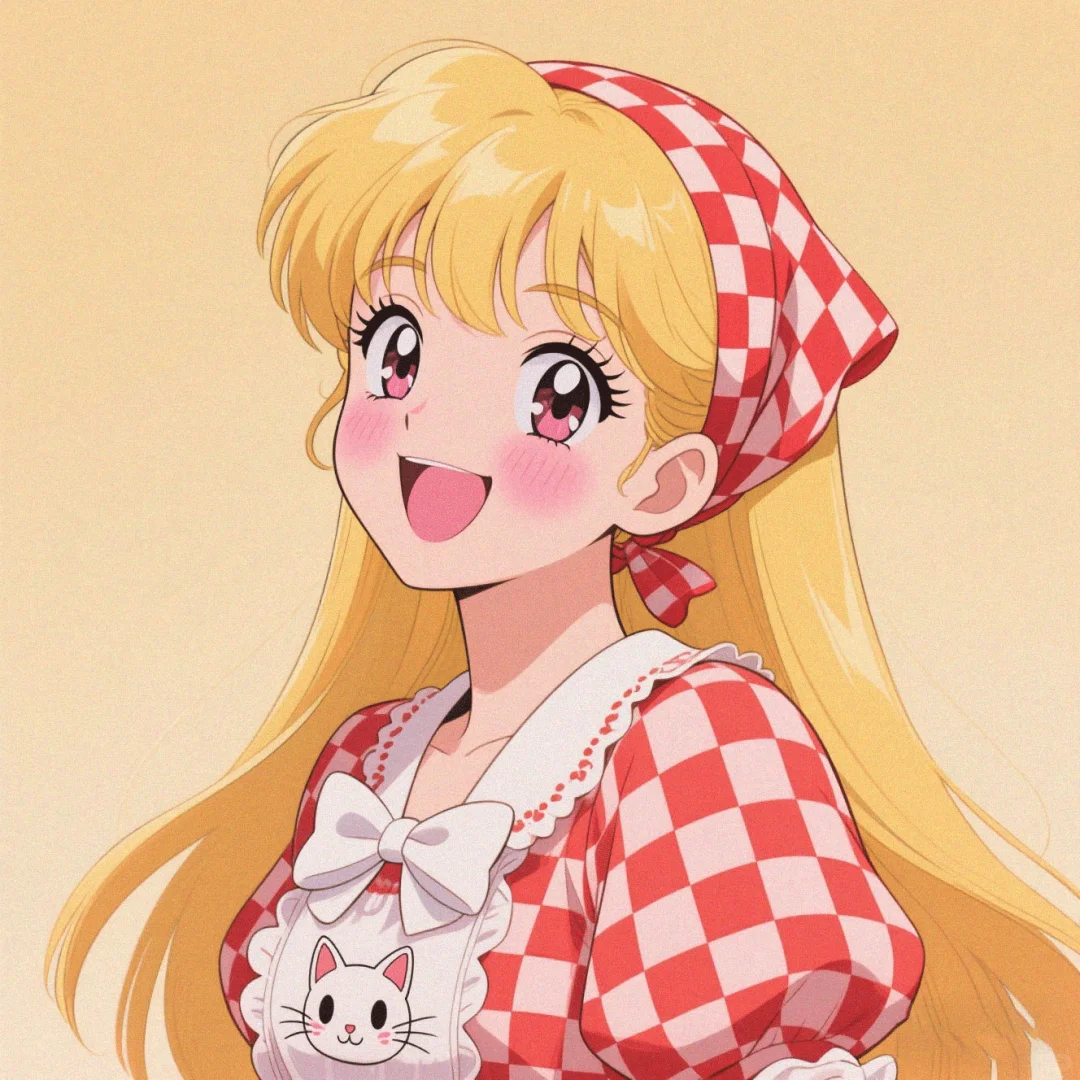 爱心发射！美少女头像！格子款出了好多！