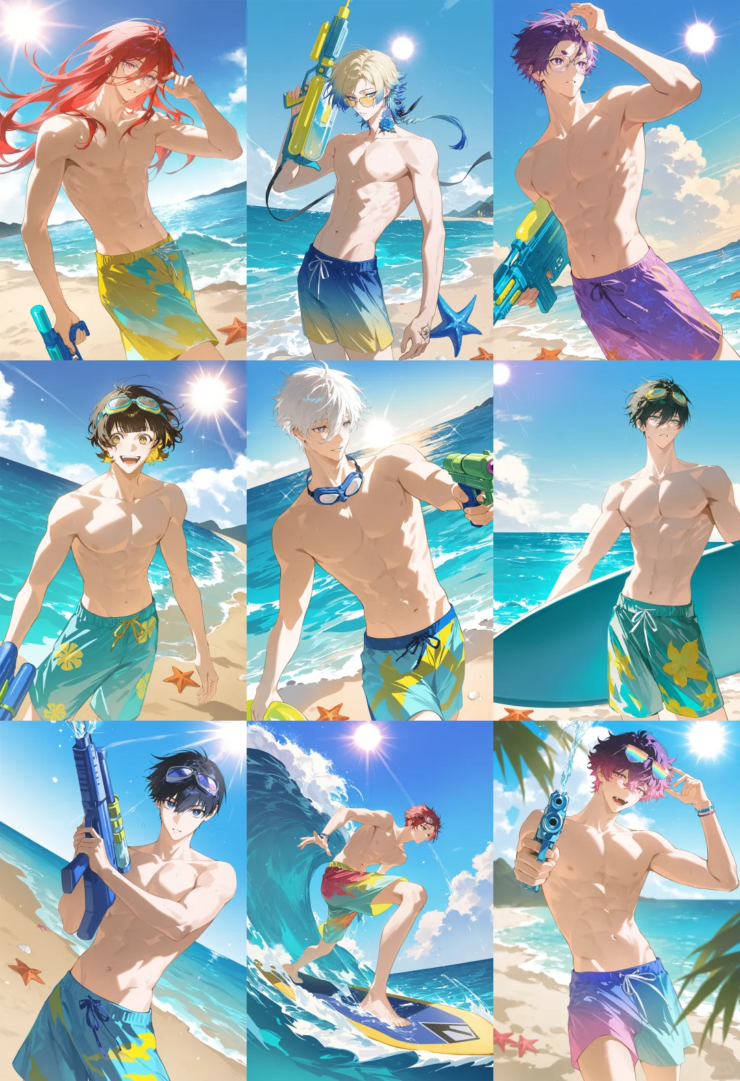 蓝锁#夏日特辑，一到夏天就想去海边