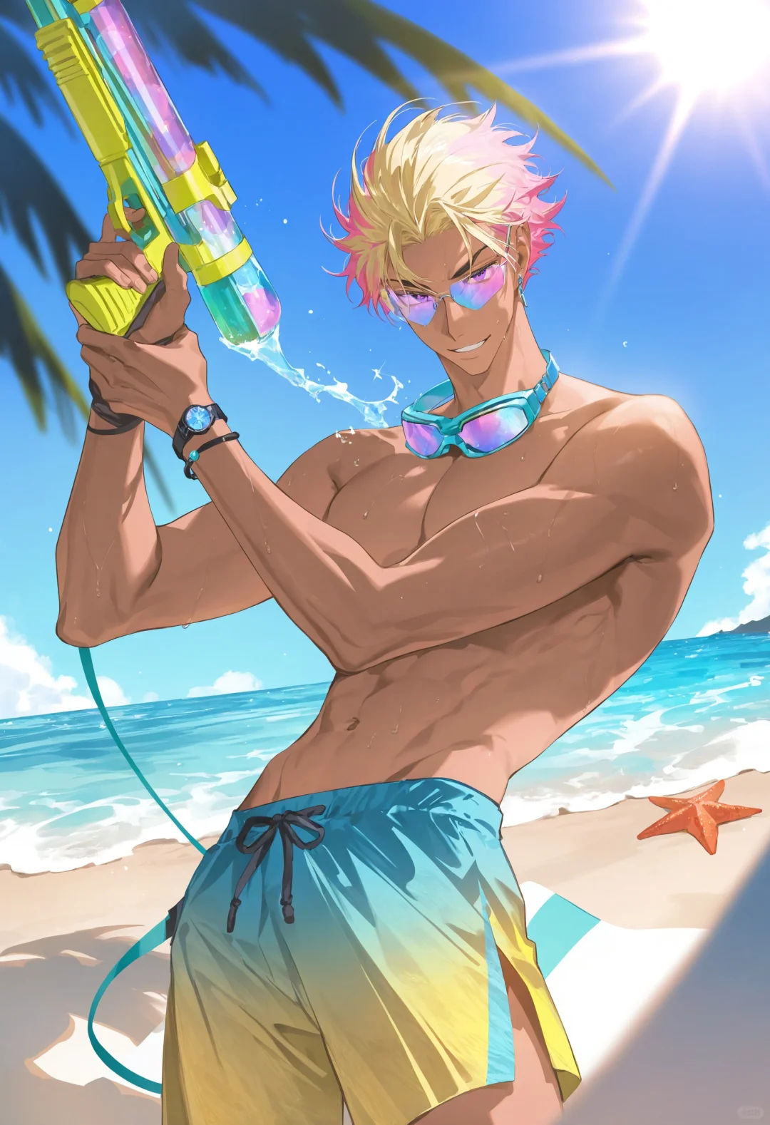蓝锁#夏日特辑，一到夏天就想去海边