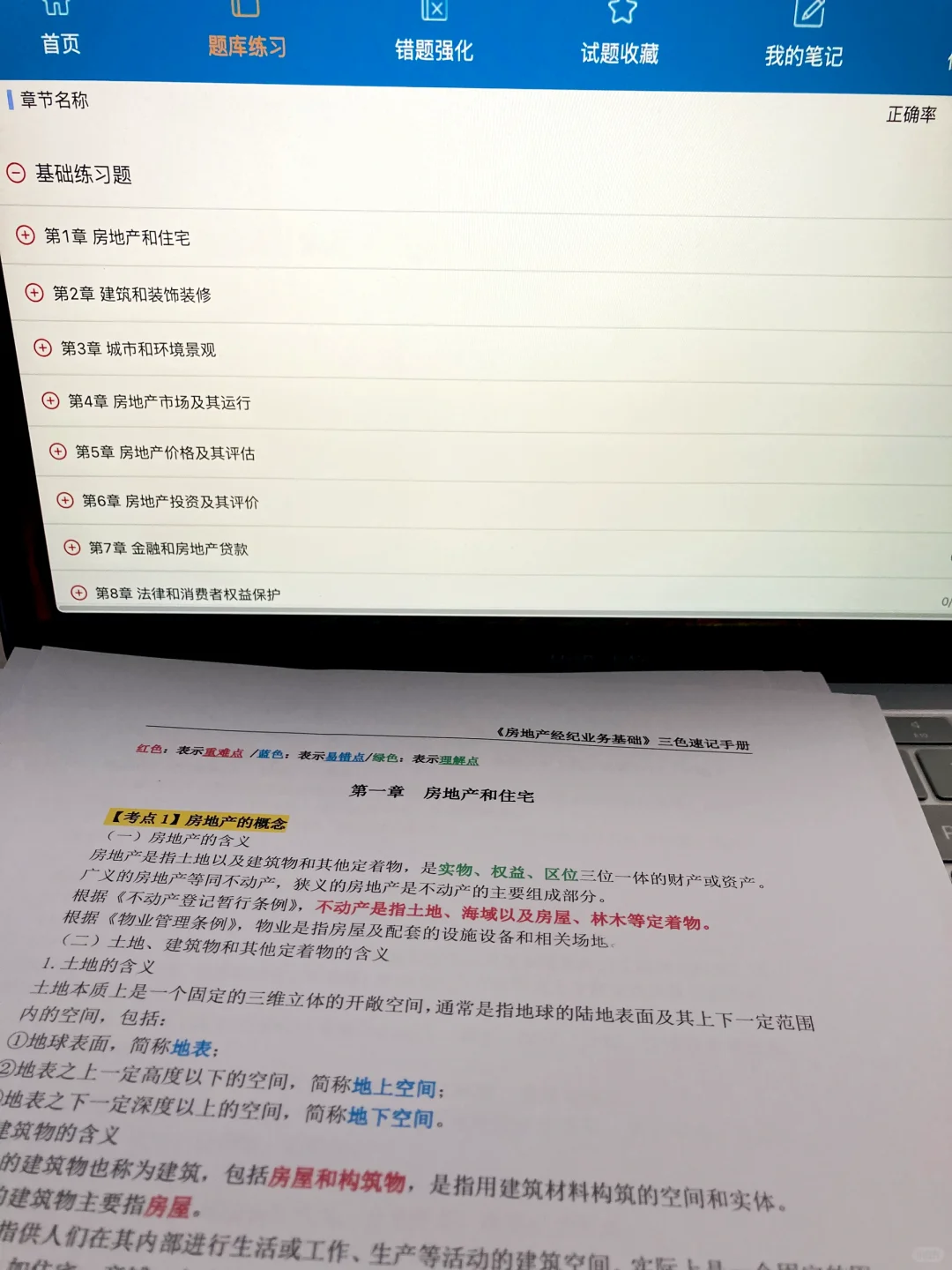 房地产经纪人🔥三色笔记背完直接刷题库