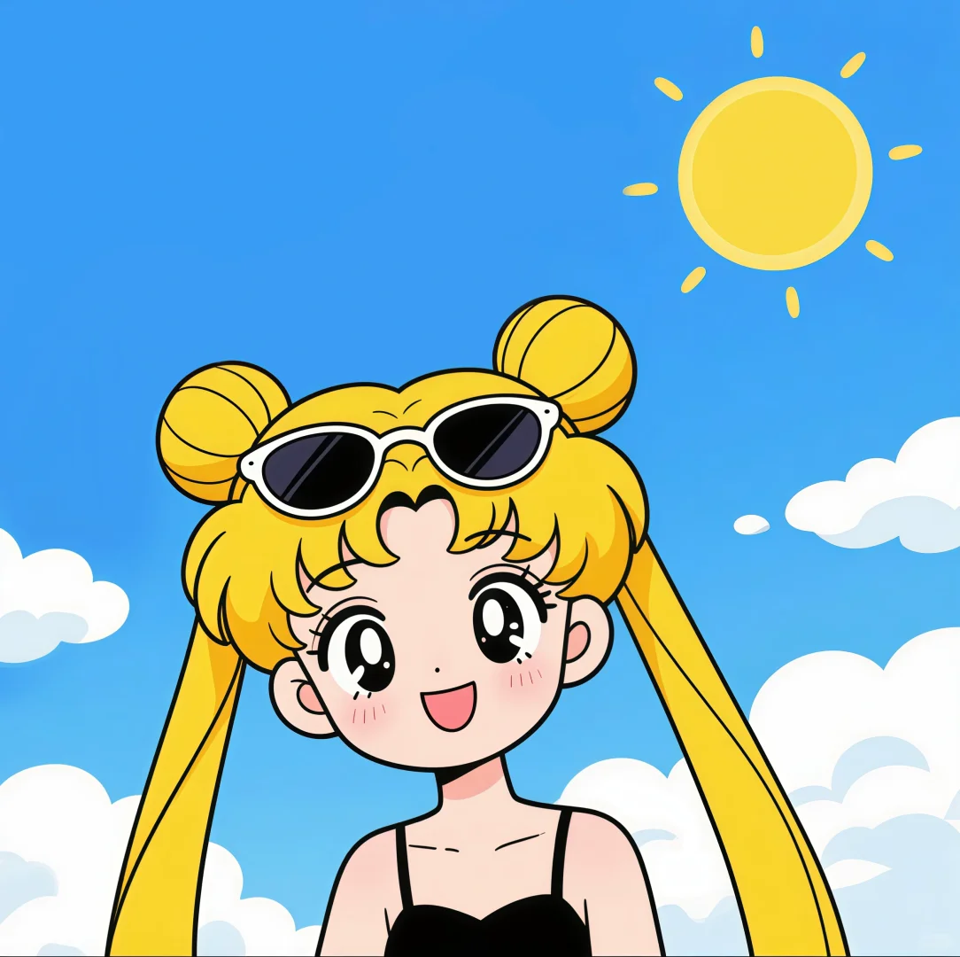 甜妹霸屏！眼镜萌妹sailor moon头像