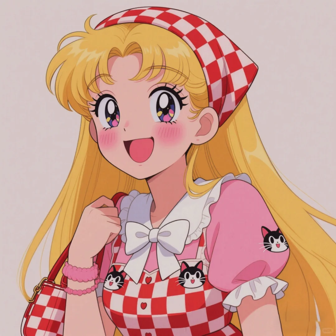 爱心发射！美少女头像！格子款出了好多！