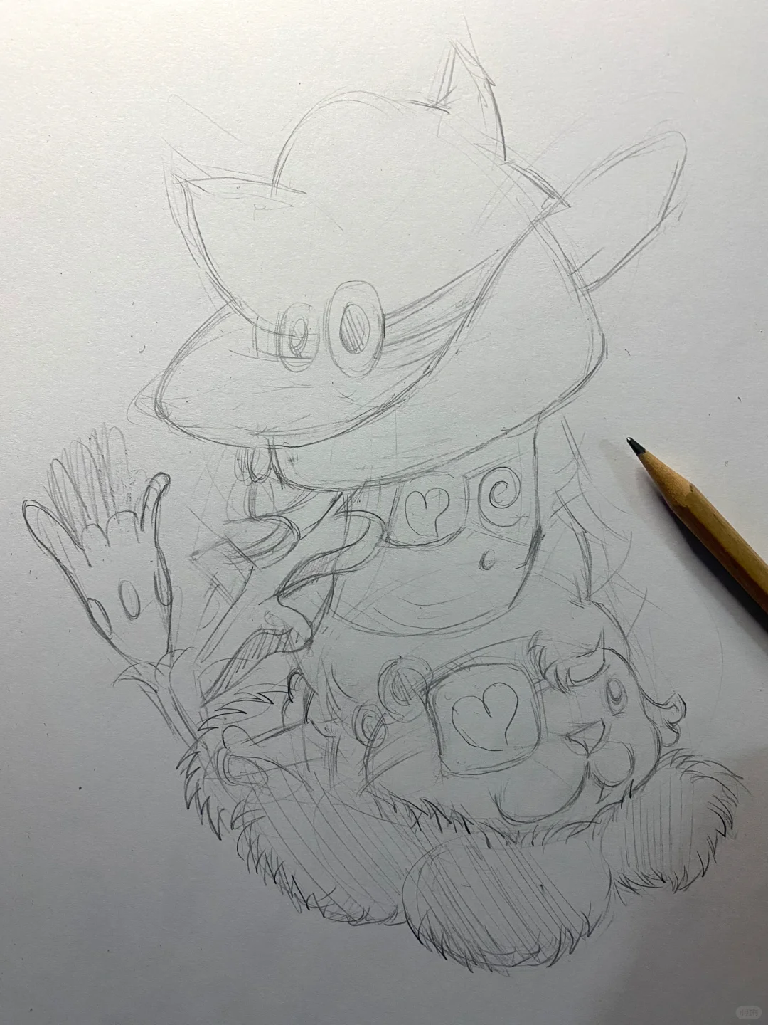 《猫耳魅惑菇+魔法猫尾草怎么画》