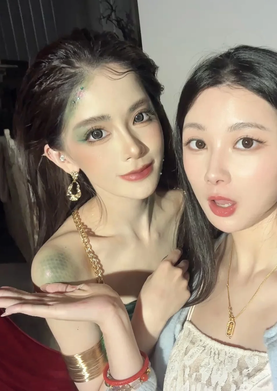 给迅猛龙做的魅惑绿蛇彩妆🐲