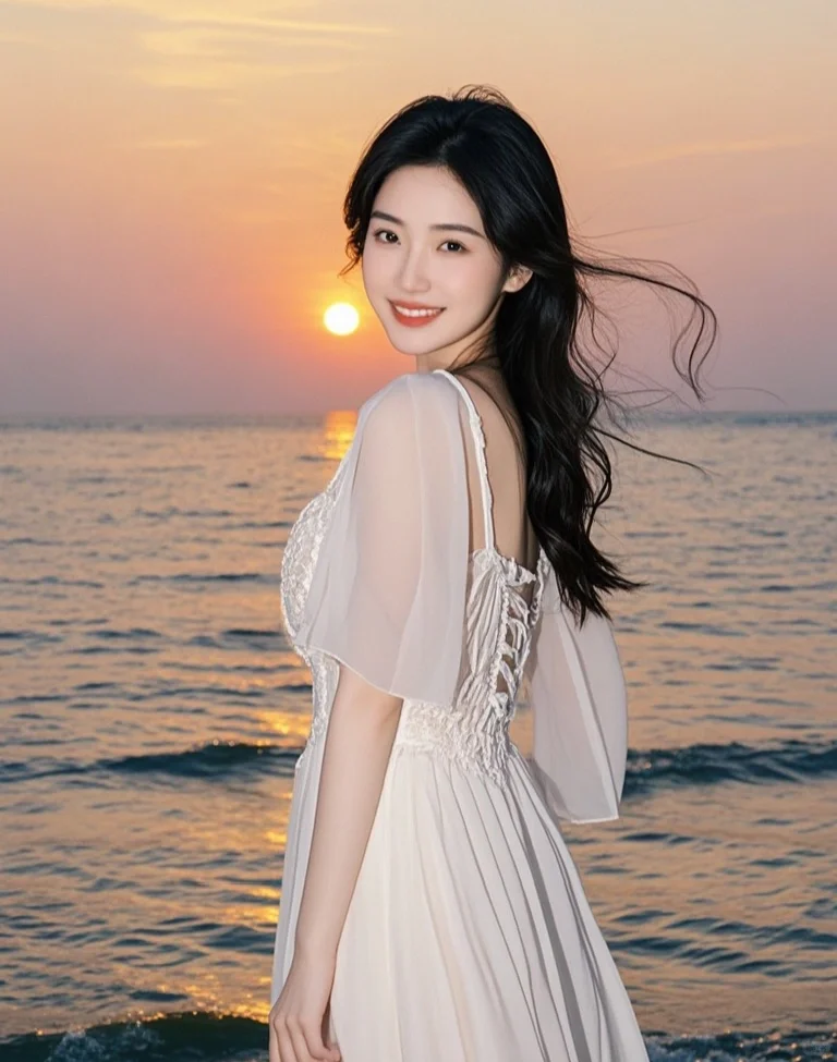 《海边日落，浪漫不期而遇》