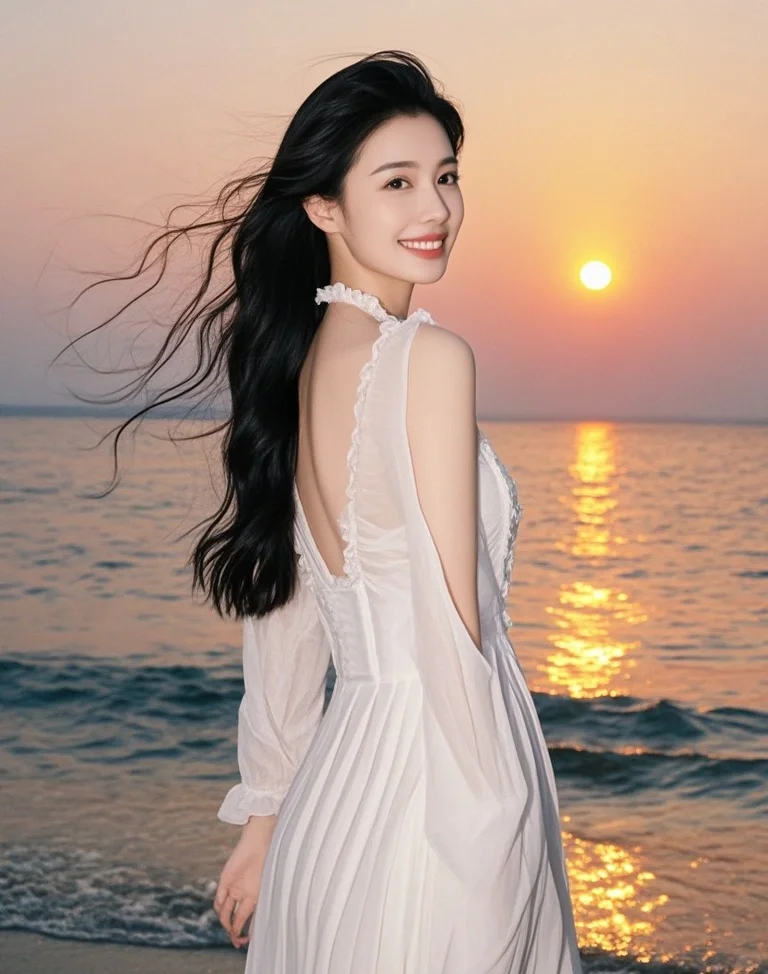 《海边日落，浪漫不期而遇》