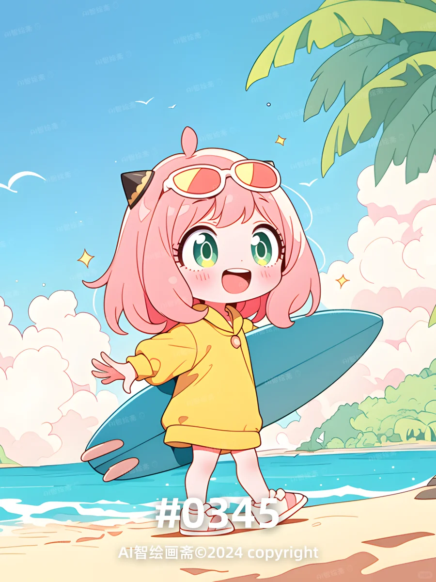 #0345壁纸 | 🏄阿尼亚的冲浪日记