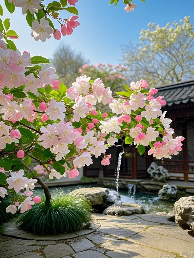 误入江南庭院，邂逅春日海棠盛宴