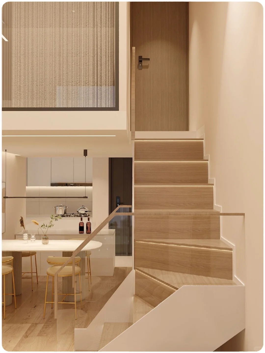 45㎡奶油Loft｜以后买房，就这么装吧