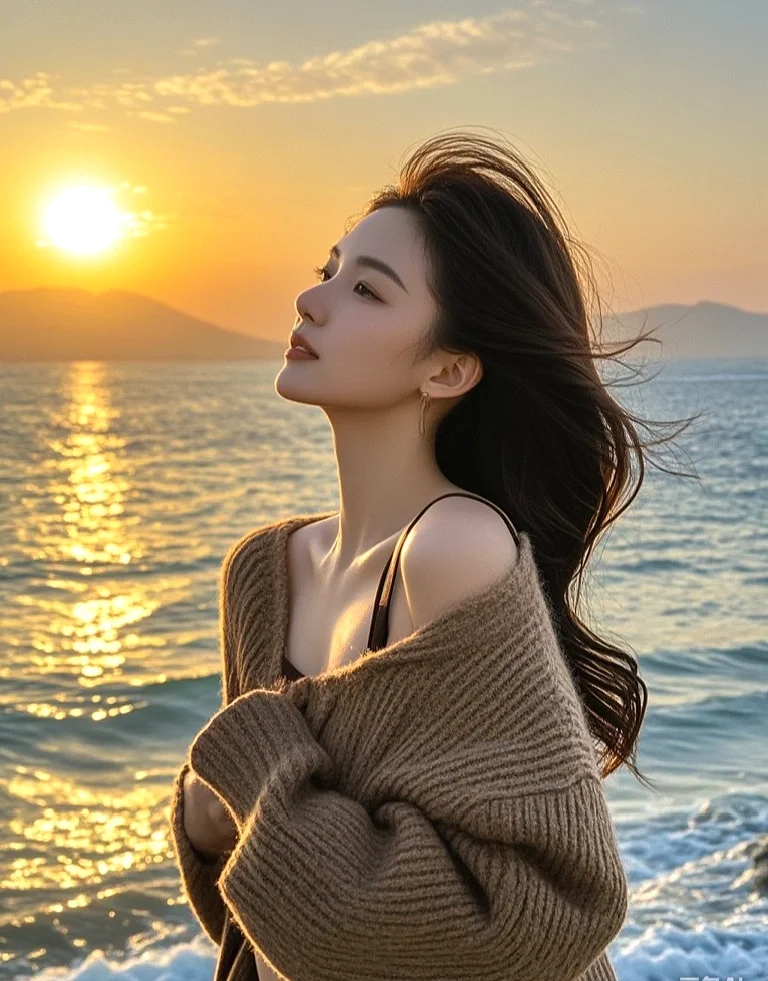 《海边日落，浪漫不期而遇》