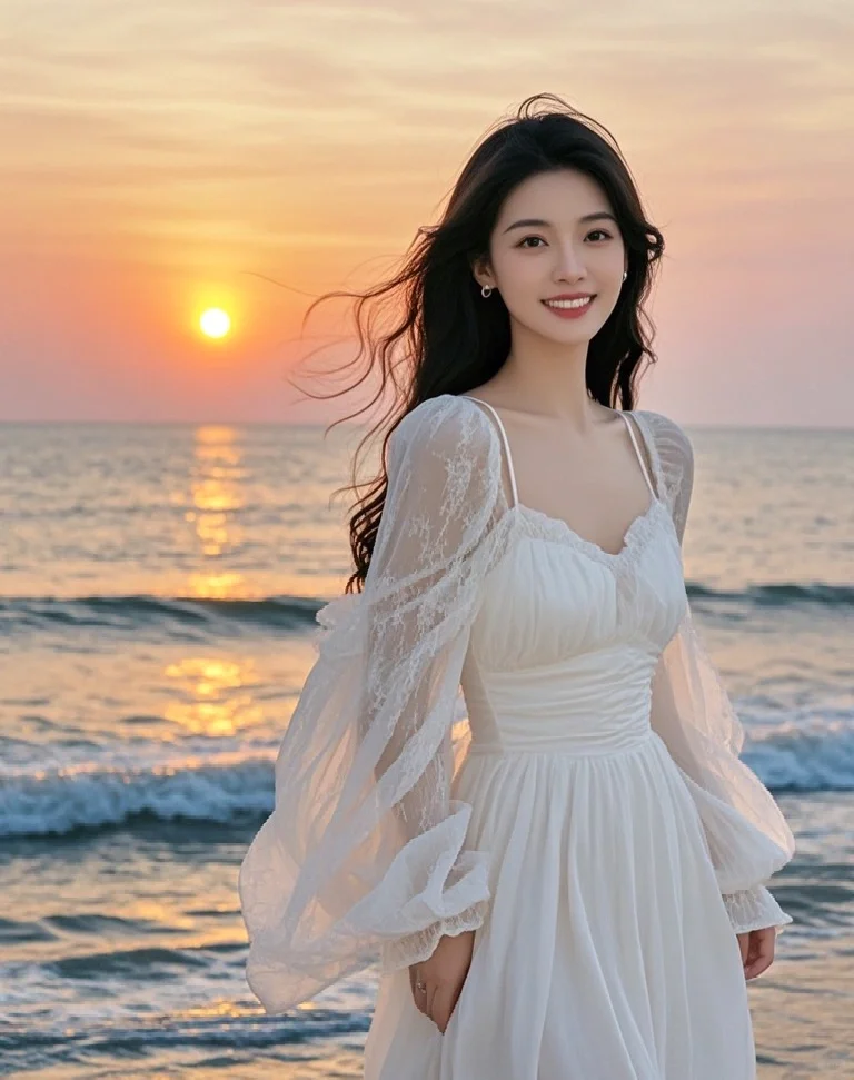 《海边日落，浪漫不期而遇》