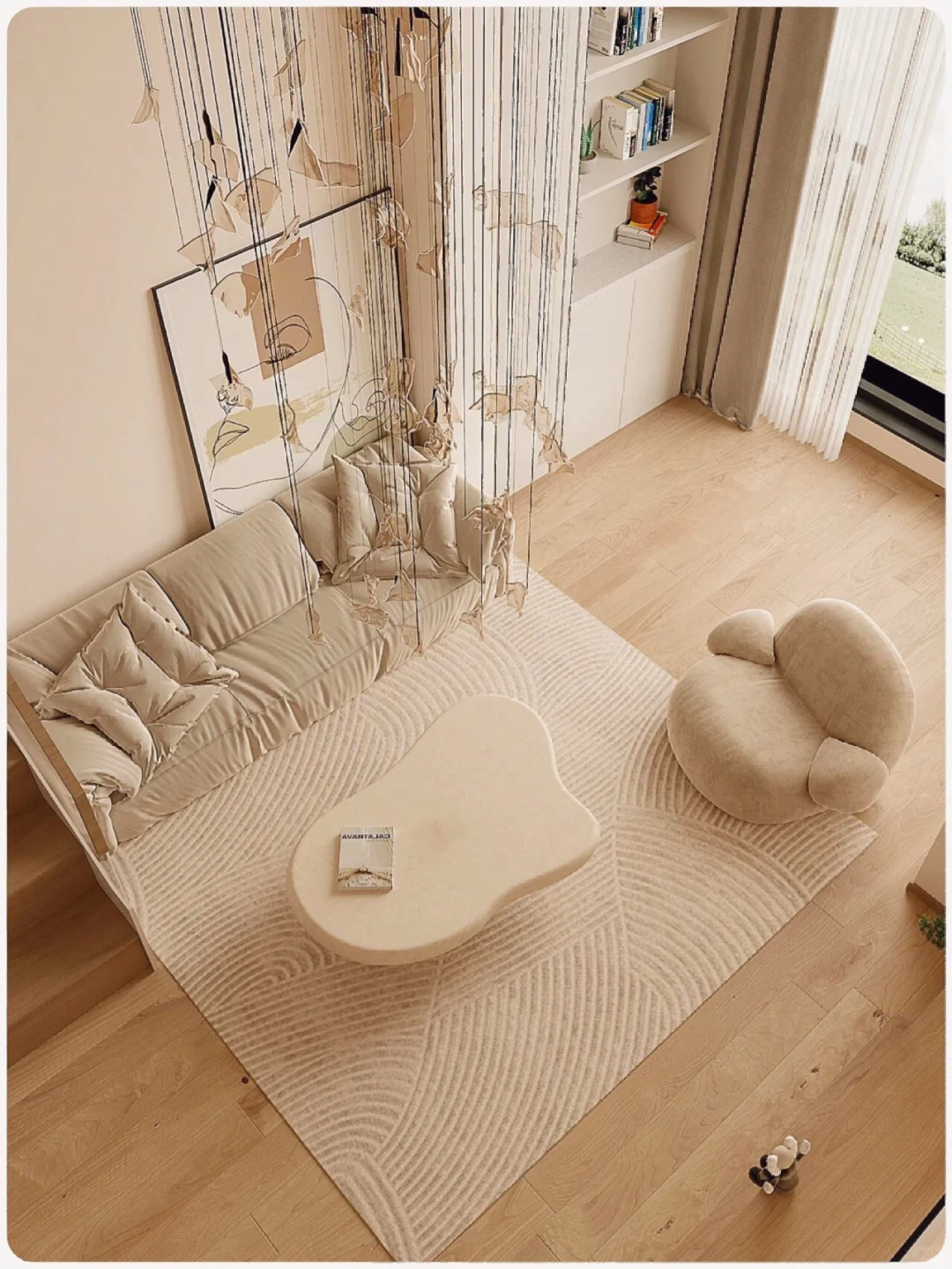 45㎡奶油Loft｜以后买房，就这么装吧