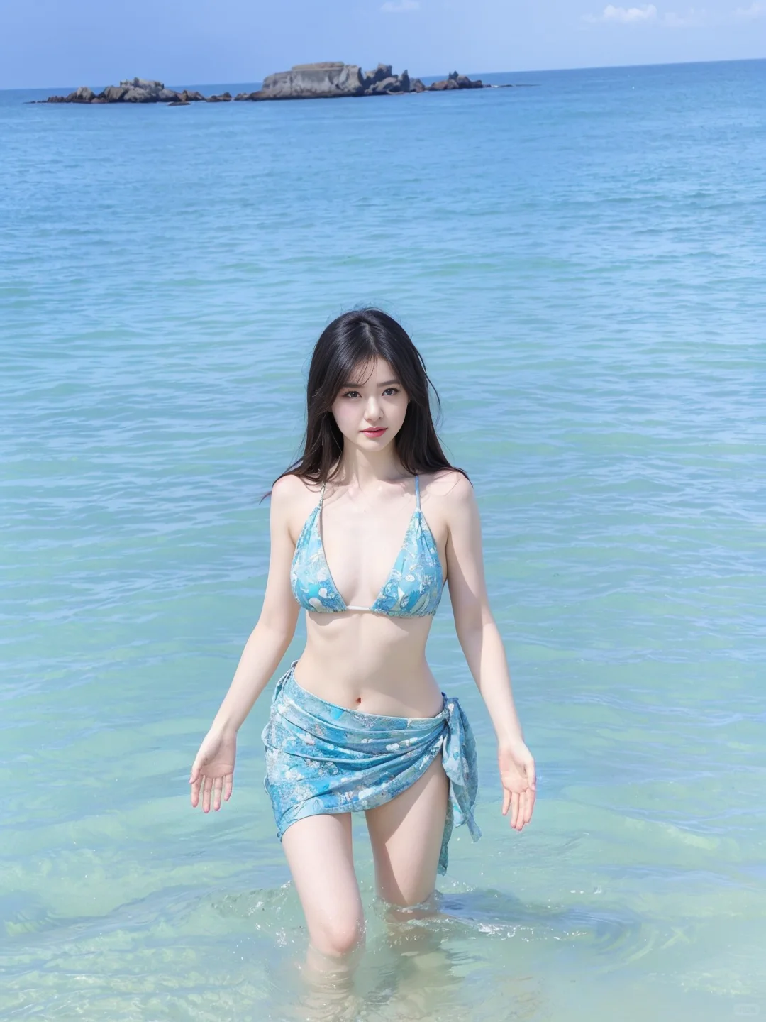 比基尼风情·AI镜头下的清新一夏