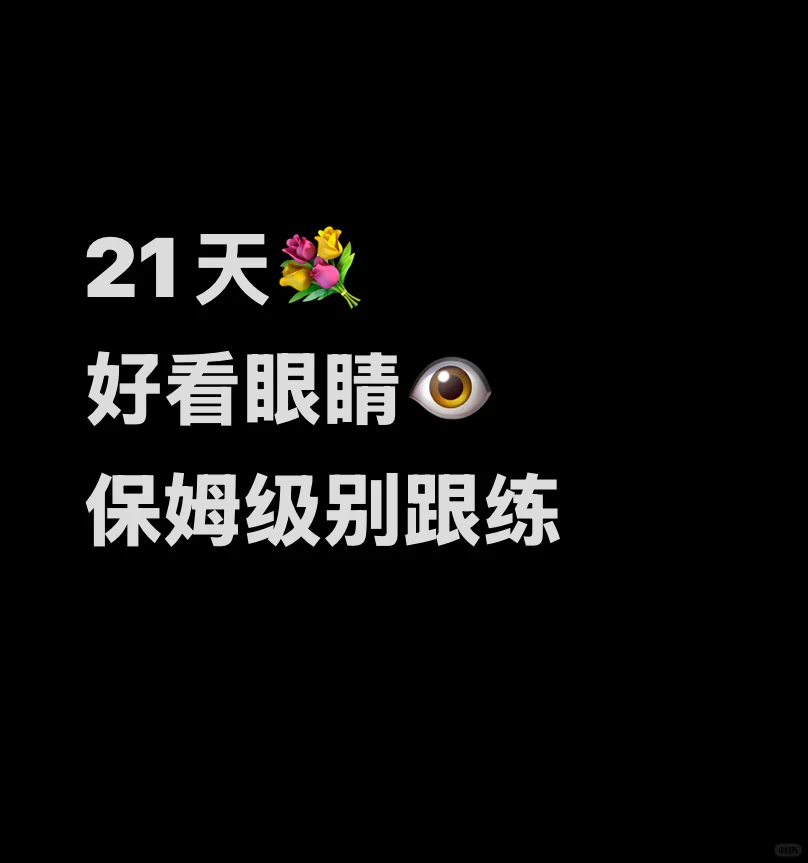 21天打卡计划（眼睛）