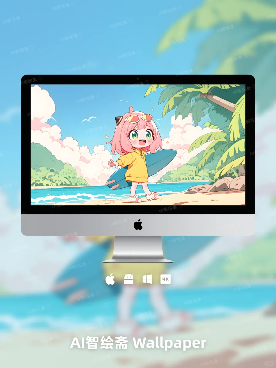 #0345壁纸 | 🏄阿尼亚的冲浪日记