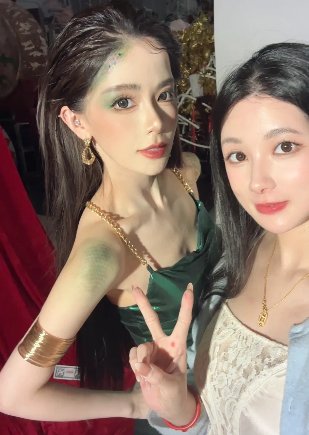 给迅猛龙做的魅惑绿蛇彩妆🐲
