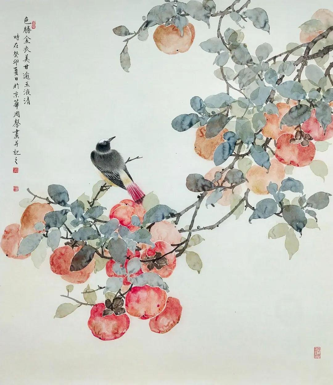 画家周馨没骨画，淡雅朦胧！