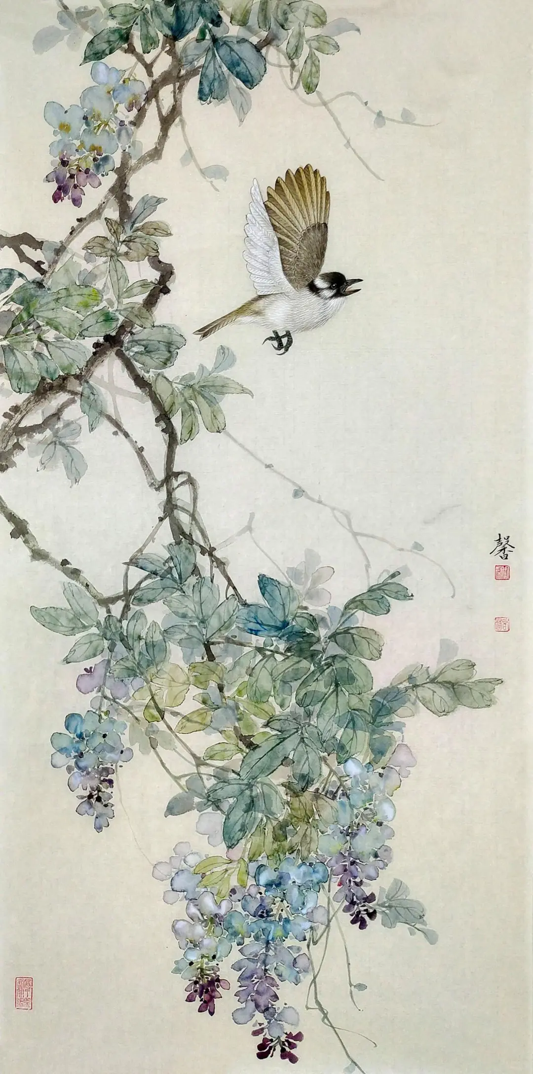画家周馨没骨画，淡雅朦胧！