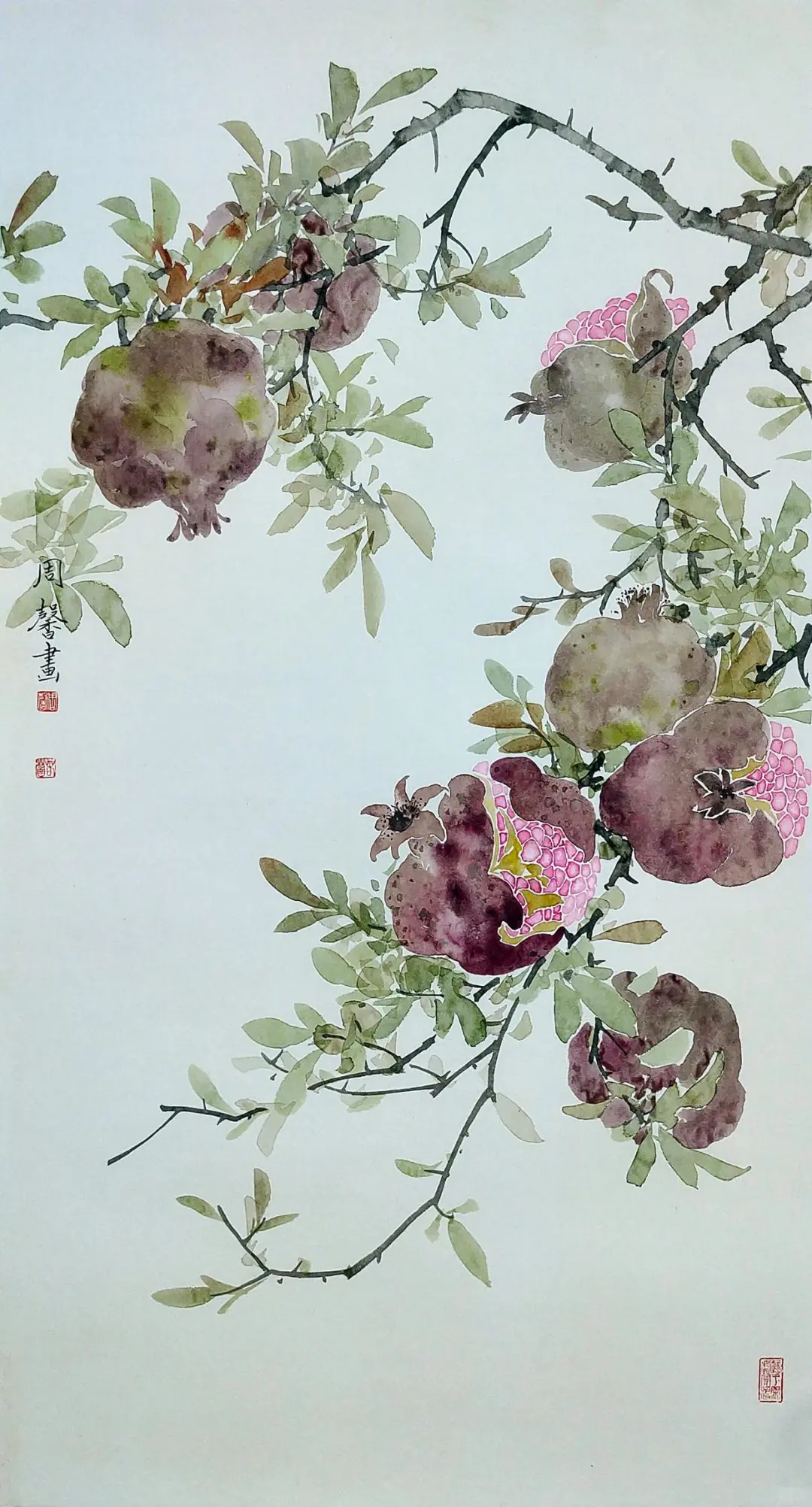 画家周馨没骨画，淡雅朦胧！