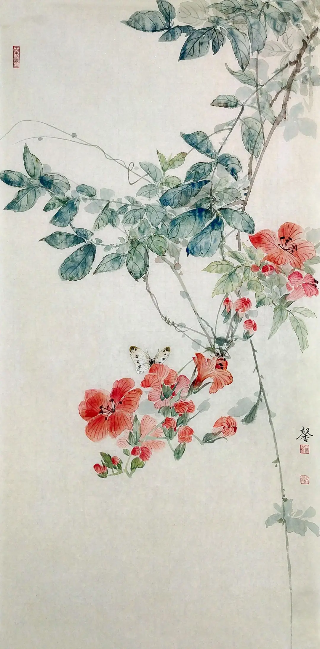 画家周馨没骨画，淡雅朦胧！