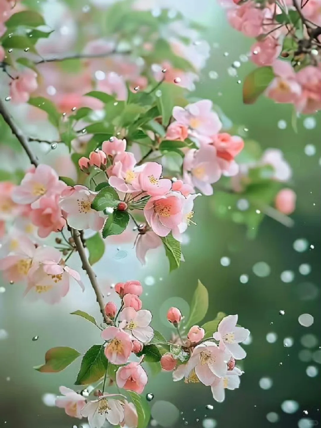 雨中海棠