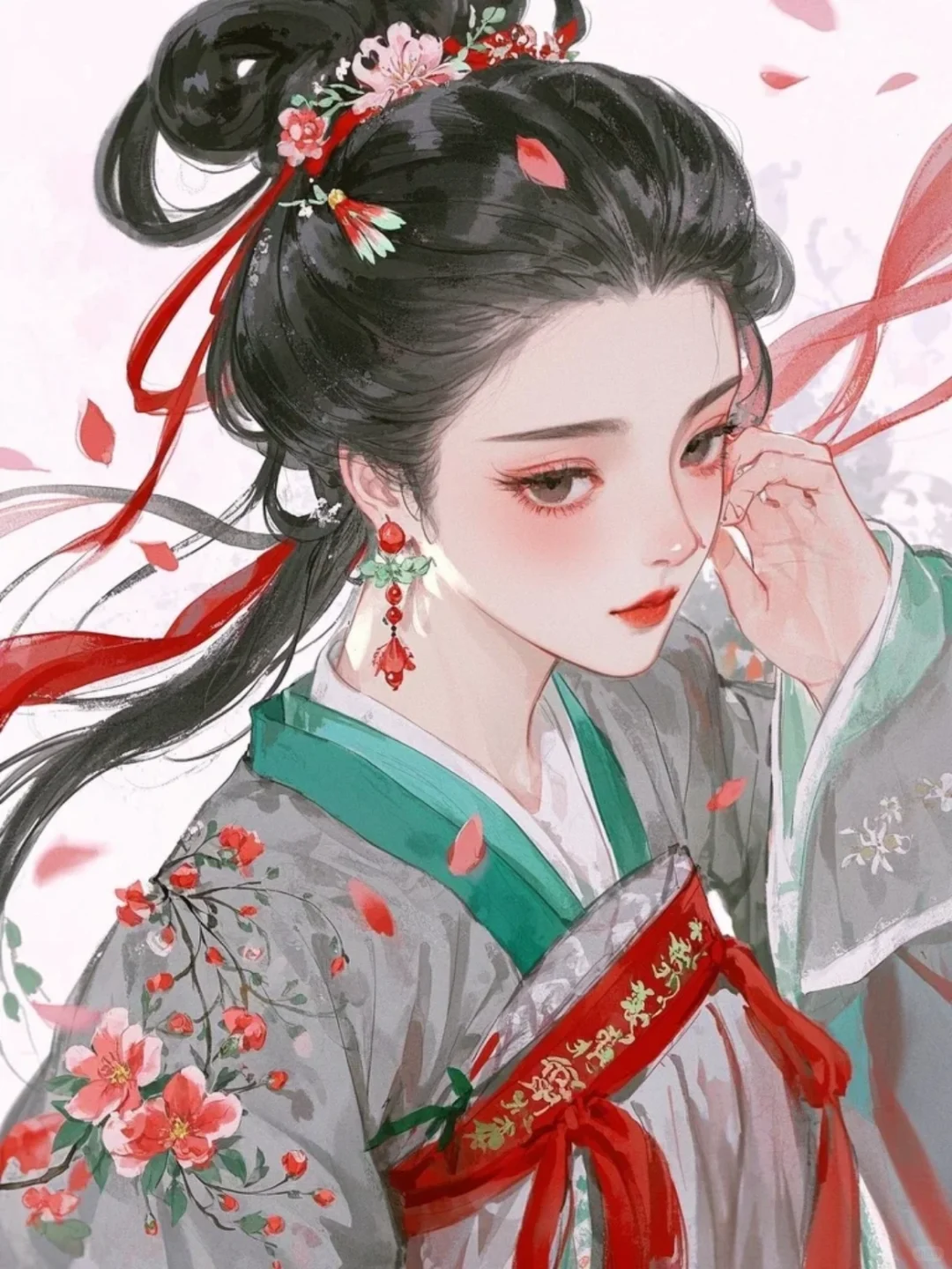 她，清冷而绝美。绝色，不凡！