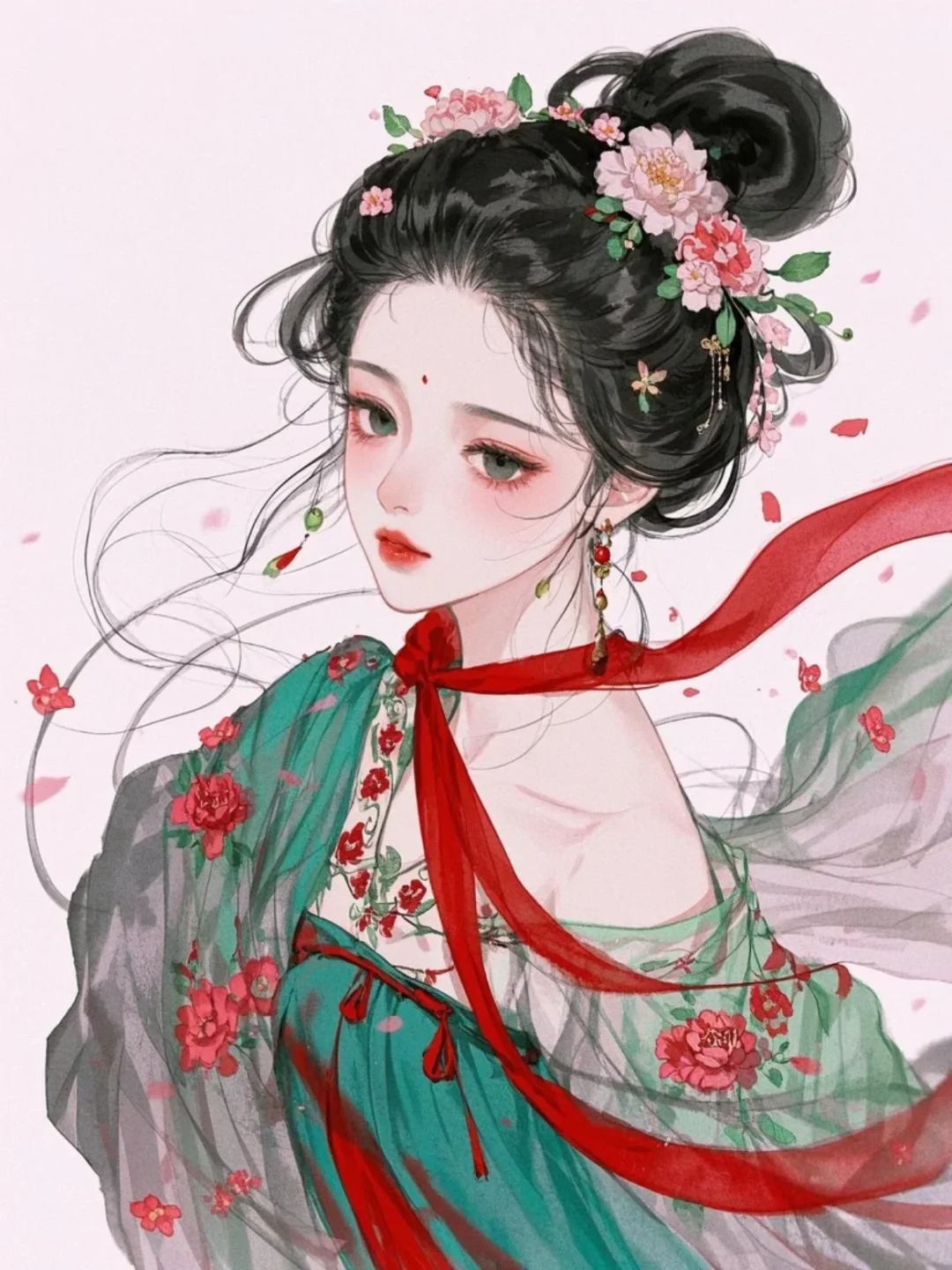她，清冷而绝美。绝色，不凡！